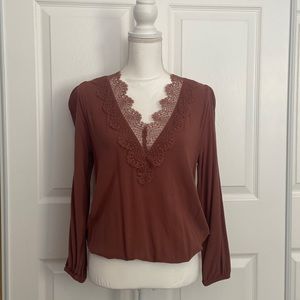 Lace detailed shirt